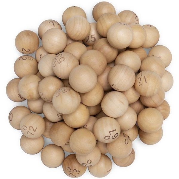 Bookazine 0.87 in. Wooden Bingo Balls TI1510557